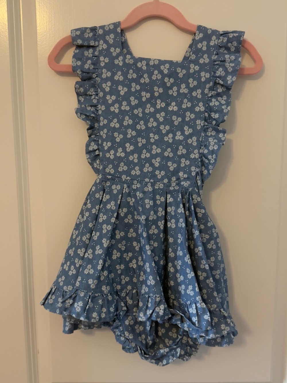 3T Numi Chambray Floral Pinafore Dress